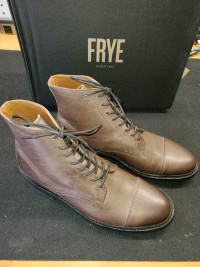Frye - Seth Cap Toed Laced Up Dress Boots - Size 9