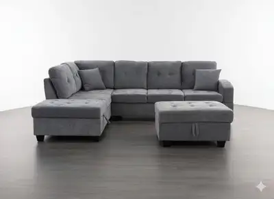 Furniture for Sale – Queen Bed, Sofa & 75” Brand New TV, View more