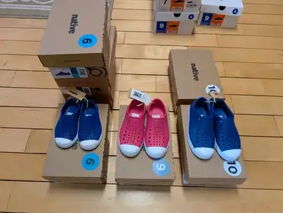 Infants shoes, brand new in box, "Native"- REDUCED, View more