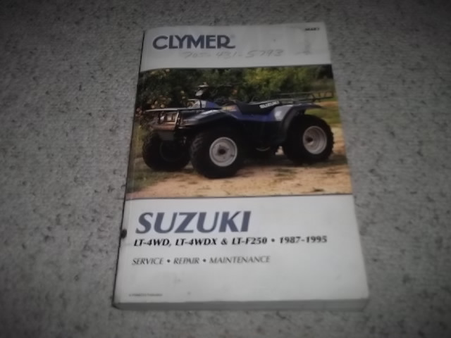 1987 - 1995  Suzuki LT-4WD, LT-4WDX, LT-F250 Clymer Service M483 in ATVs in City of Toronto