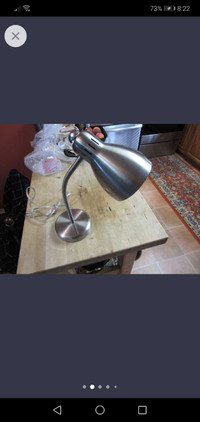 Vintage Stainless Steel Gooseneck Lamp for sale. 