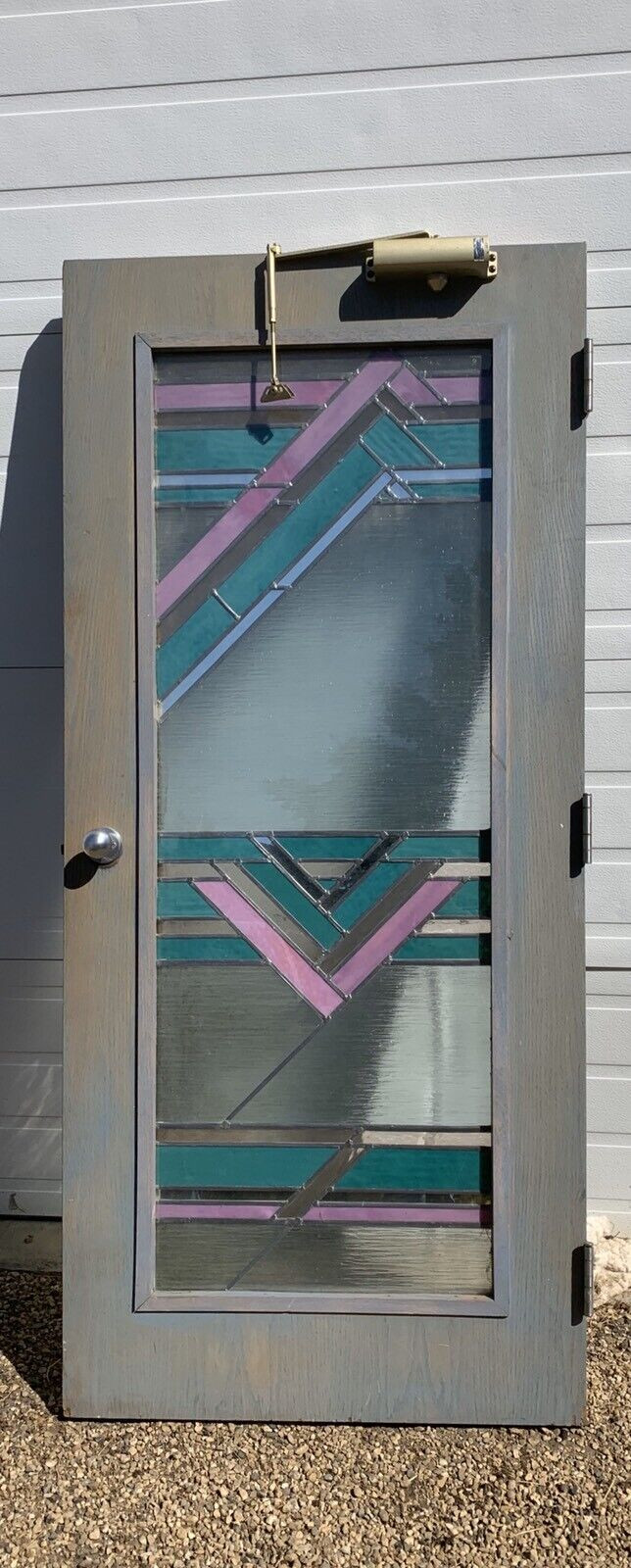 Beautiful Vintage Art And Deco Stained Glass Door  for sale  