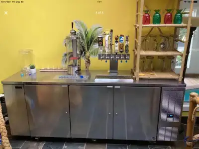 6 Tap Keg Fridge Kegerator w/ Growler Fill Station (MSRP $18,000, View more