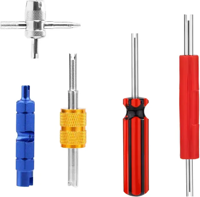 Tinoaly 5 Pcs Tire Valve Repair Tool Set, Dual & Single Head Val