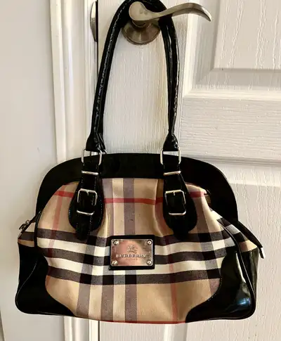 BURBERRY  Beige/Black /Red Nova Check  Handbag, View more