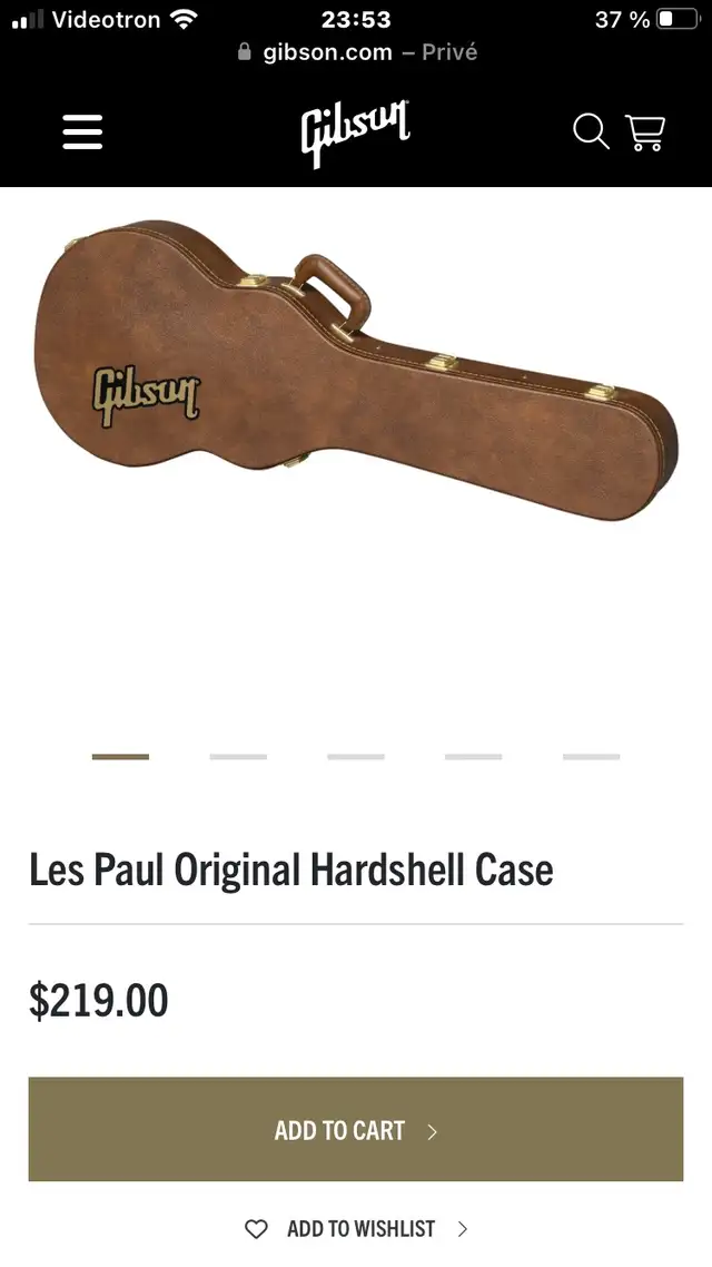 Étui de guitare rigide Gibson leather hard case intérieur rouge in Guitars in Longueuil / South Shore - Image 3