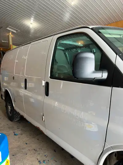 2500 cargo van Runs good Regular maintenance always Needs rear brakes and has rust along bottom edge...