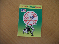 New-York Yankees 1990 Fleer Action Series Logo Sticker (A876)