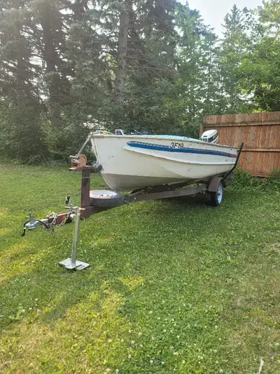 1991 Johnson 50 hp boat runs and drives good new bearings and tires this year on the trailer. Did al...