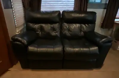Black Leather Double Recliner, View more