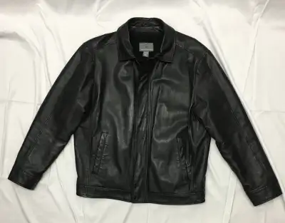 NEW Stylish Men’s size Large 100% Leather jacket, View more