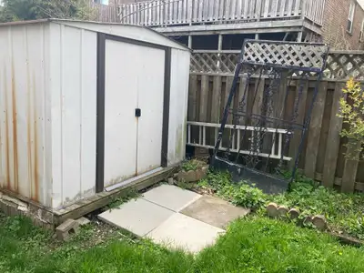 Metal garden shed for sale in good condition., View more