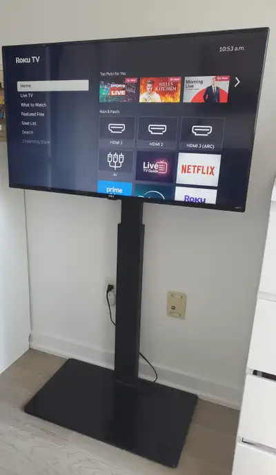 RCA 40 1080p LED ROKU Smart TV with TV stand, View more