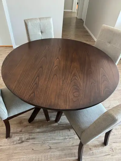 Moving Sale - Solid Wood Dining Table with 4 Chairs., View more