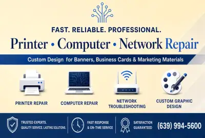 Computer &Printer Repair | Network Troubleshooting , View more