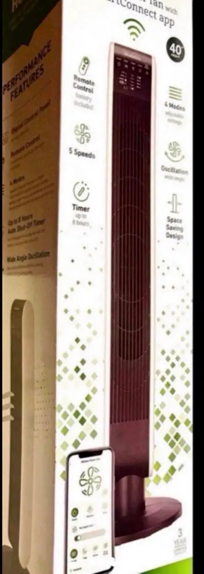 Holmes Digital tower Fan smart connect BNIB, View more