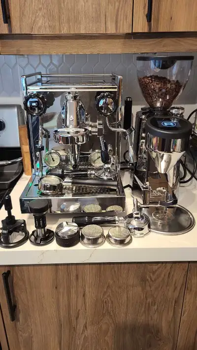 Rocket Mozzafiato espresso machine and grinder, View more