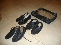 3 Pairs of Girls Dancing Shoes - Size 13