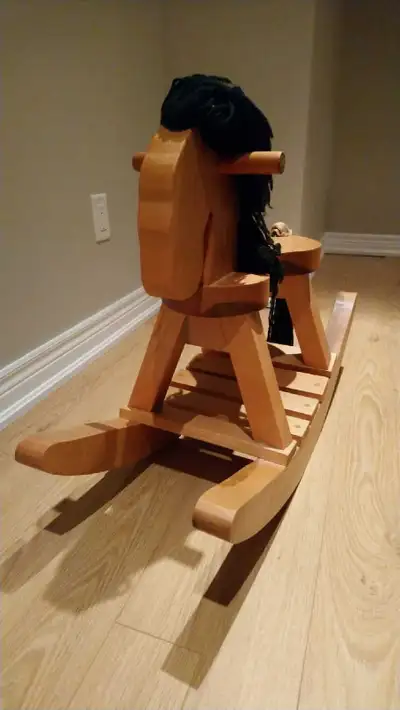 Solid wood rocking horse. One of a kind. Custom made.