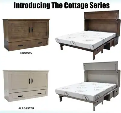 Introducing the Cottage Queen Cabinet Bed with memory mattresss, View more
