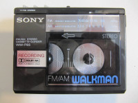 Vintage Sony Model WM-F65 Walkman Works 4 Parts Or Repair 1980s