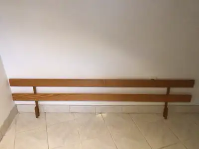 Two (2) wooden side BED railings