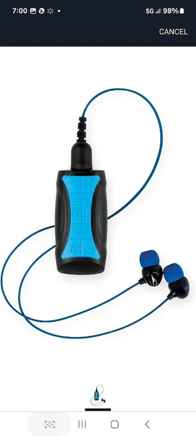 H2O Audio Stream 3 MP3 Player with Surge S+ Earbuds - Waterproof in iPod & MP3 Accessories in Markham / York Region - Image 6