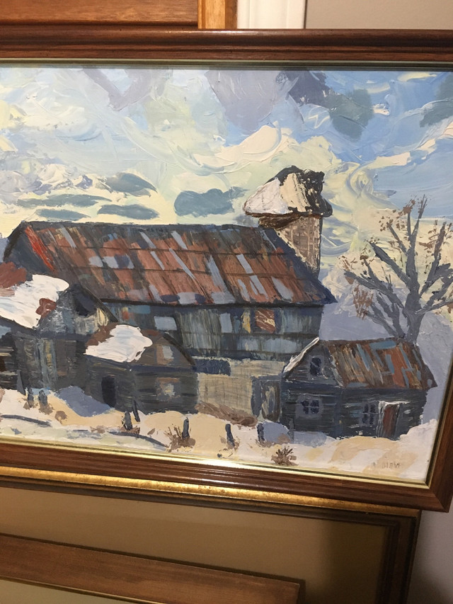 Original oil painting old barn in Arts & Collectibles in Ottawa