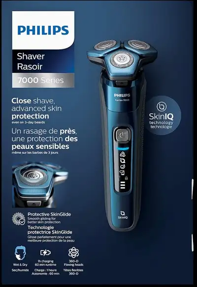 Philips Shaver Series 7000 (S7786/50) Rasoir sec et humide avec dosette de nettoyage rapide sans câb...
