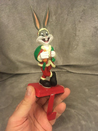 80s 90s Warner Brother BUGS BUNNY STOCKING Holder Great Detail