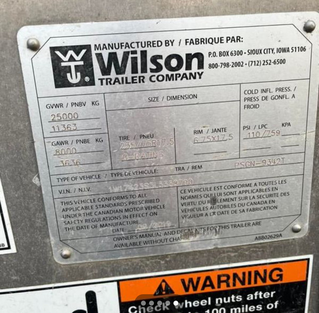 2019 Wilson Foreman 42x8x6'11" Aluminum Gooseneck Livestock Trl  in Cargo & Utility Trailers in Napanee - Image 4