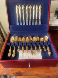 Vintage Royal Sealy Gold Plated Cutlery Plated 