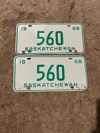 Nice original 3 digit passenger plates $160 phone or text if interested. 306-960-2052 also check out...