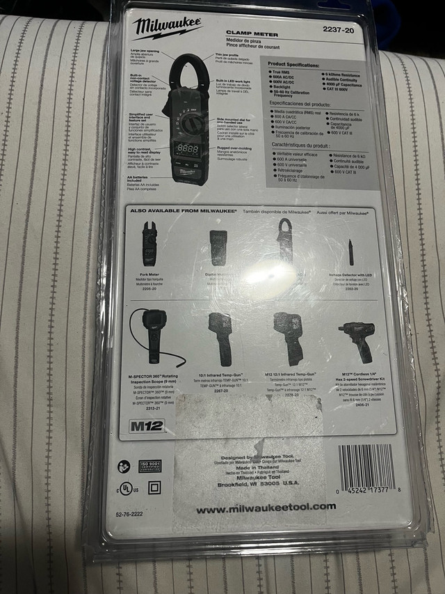 Milwaukee 600amp Clamp Meter in Power Tools in Saskatoon - Image 2