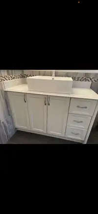 URGENT MOVING SALE ( Marble Top Bathroom Vanity) 