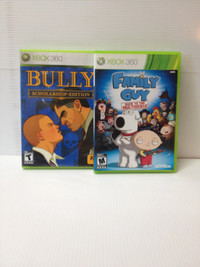 XBOX 360 FAMILY GUY AND BULLY GAMES