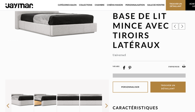 Base de lit Jaymar Grandeur Queen avec tiroirs latérales in Beds & Mattresses in City of Montréal - Image 8