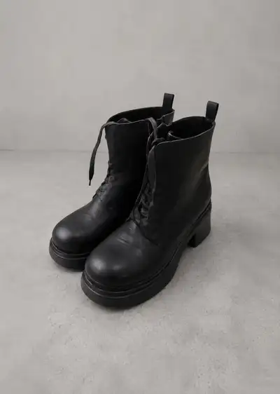 Women’s Black Platform Combat Boots, View more