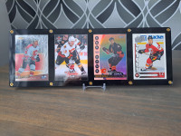 Jarome Iginla hockey cards framed with stand  Calgary Flames NHL