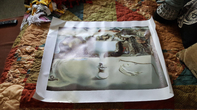 Salvador Dali 8×10 Fabric Print of Apparition of Face and Fruit in Arts & Collectibles in Thunder Bay