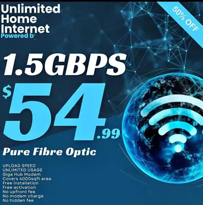 WiFi Discount | Pure Fiber Internet , Unlimited internet , View more