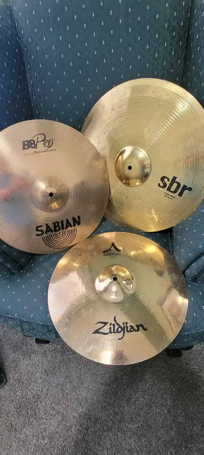Sabian, Zildjian, and Pearl Cymbal Set, View more