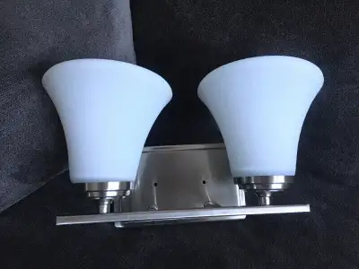 NEW Beegle 2 (was $165) - Dimmable Vanity Light, brushed Nickel, View more