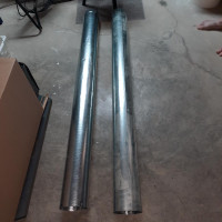DUCT LENGTH - 2 PIECES- GALVANIZED