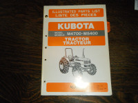 Kubota M4700, M5400 Tractor Parts List Manual