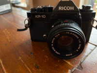 Ricoh KR-10 film camera with 50mm f2.0-16 lens