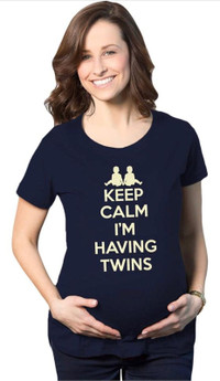 Keep calm I'm having twins t-shirt