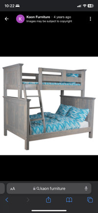 Single over double bunk bed
