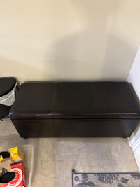 Leather storage chest