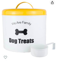 Pet Canister,Cat and Dog Treats Canister with Scoop for Fresh